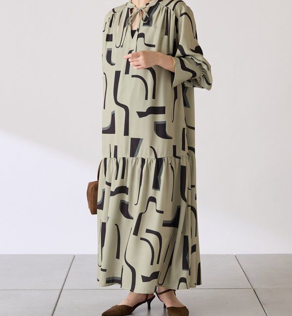  「幾何学柄ワンピース」|ワンピース|