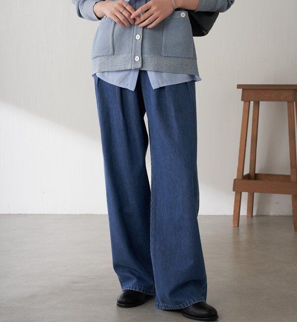  「Q.anosチャームタックデニムパンツ」|デニム|
