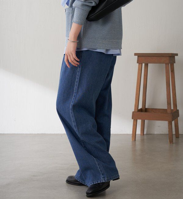  「Q.anosチャームタックデニムパンツ」|デニム|