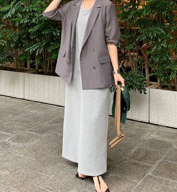  「【全骨格細見え】ブークレーダンボールタンクワンピース」|ワンピース|