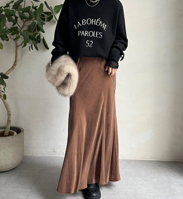  「キュプラ混フレアスカート」|スカート|