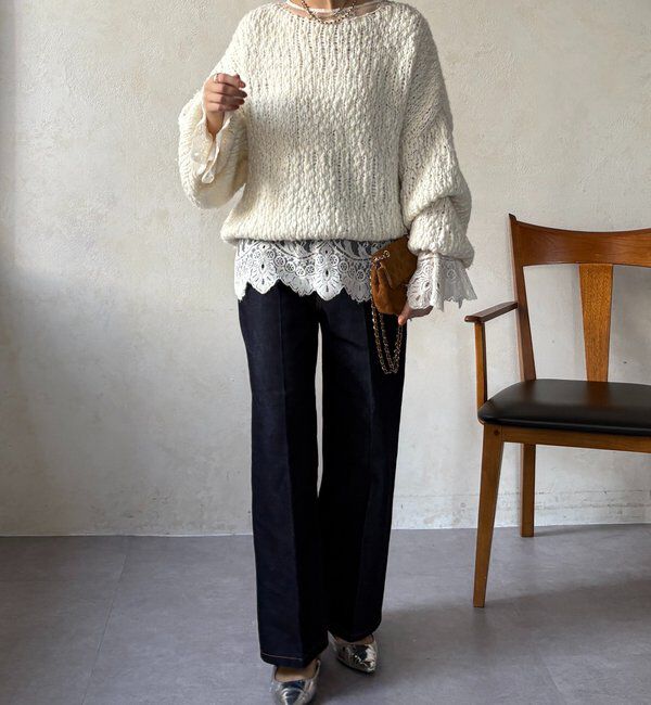  「レースフレアブラウス」|シャツ・ブラウス|