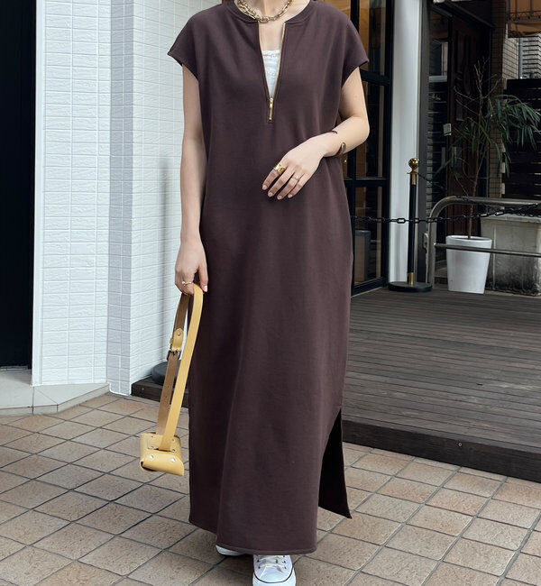  「【SAKURA&times;こっち企画】前後2WAYジップワンピース」|ワンピース|ブラウン