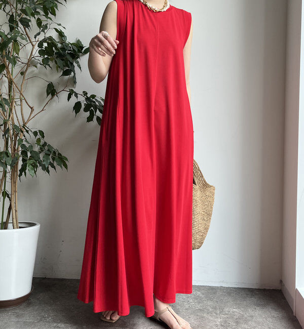  「シルケットスムースフレアカットワンピース」|ワンピース|