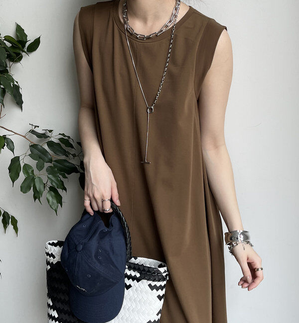  「シルケットスムースフレアカットワンピース」|ワンピース|