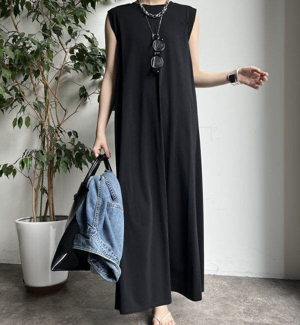  「シルケットスムースフレアカットワンピース」|ワンピース|