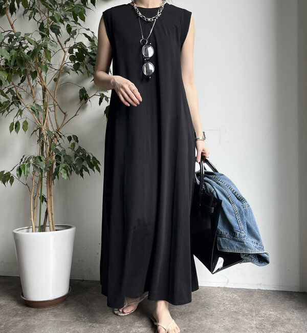  「シルケットスムースフレアカットワンピース」|ワンピース|