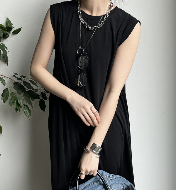  「シルケットスムースフレアカットワンピース」|ワンピース|