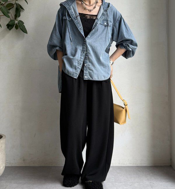  「シアーデニムフーディーシャツ」|シャツ・ブラウス|