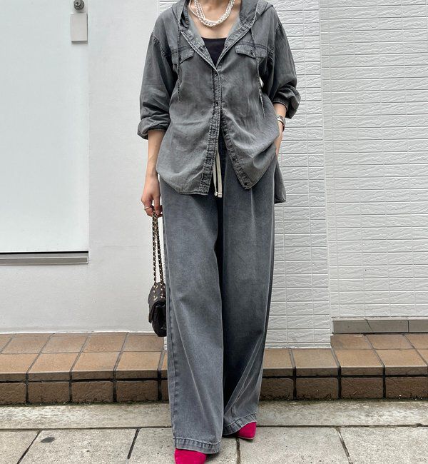  「シアーデニムフーディーシャツ」|シャツ・ブラウス|