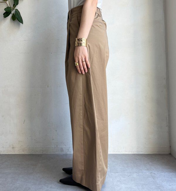  「ストレッチサテンバレルパンツ」|チノ|