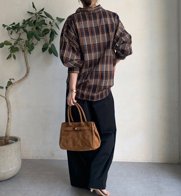  「ストレッチサテンバレルパンツ」|チノ|