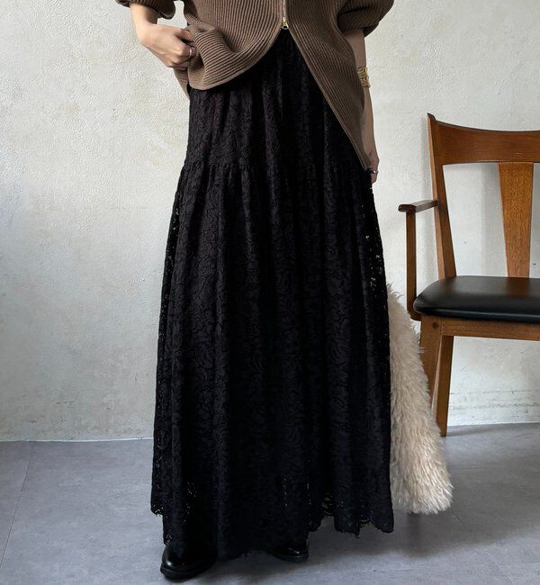  「スカラレースフレアスカート」|スカート|