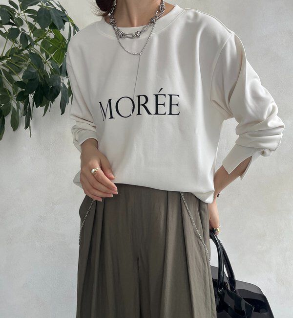  「カットジョーゼットMOREEロゴTEEブラウス」|シャツ・ブラウス|