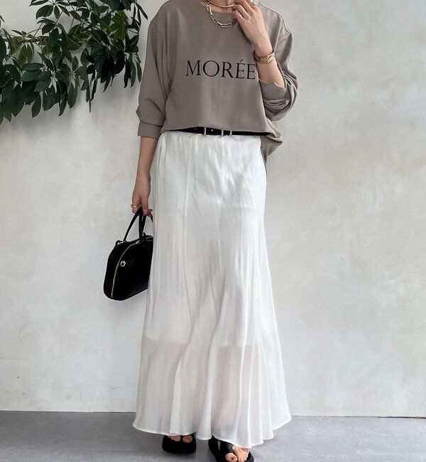  「カットジョーゼットMOREEロゴTEEブラウス」|シャツ・ブラウス|