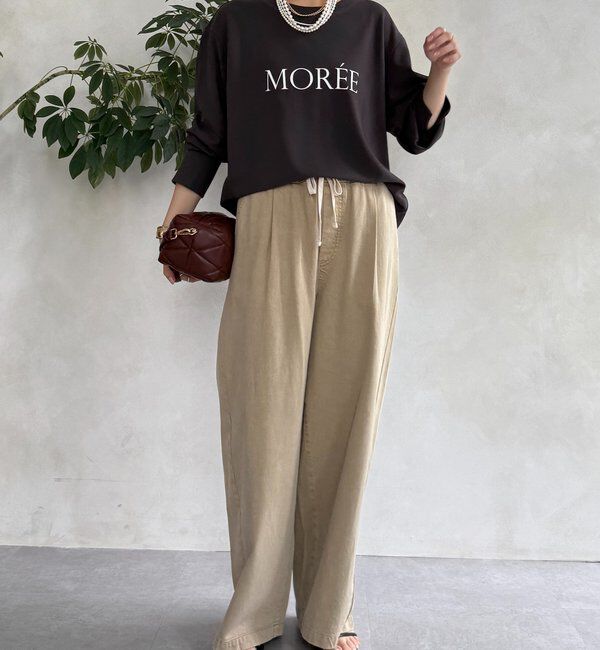  「カットジョーゼットMOREEロゴTEEブラウス」|シャツ・ブラウス|