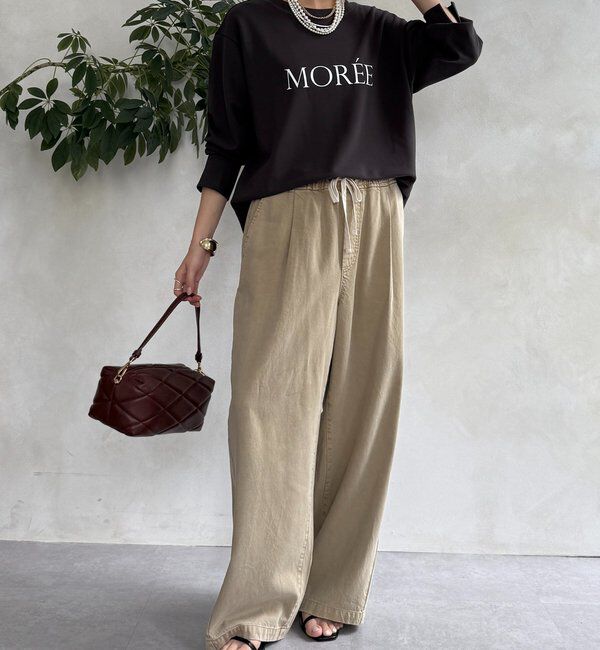  「カットジョーゼットMOREEロゴTEEブラウス」|シャツ・ブラウス|