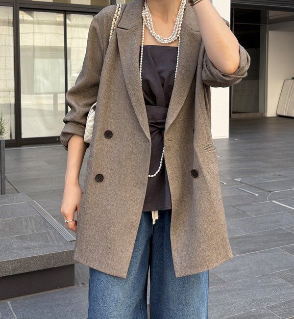  「シャンブレーダブルジャケット」|テーラードジャケット|