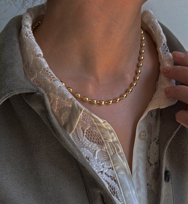  「【インフルエンサー SAKURA企画】アレルギー対応 オーバルチェーンネックレス」|ネックレス|