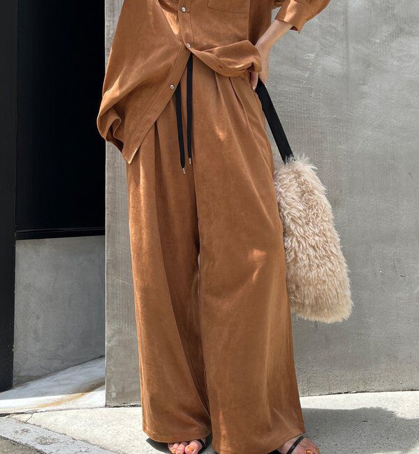  「スウェードタックパンツ」|チノ|