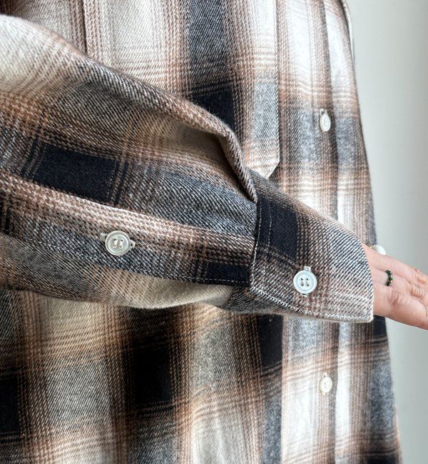  「起毛チェックドロストシャツ」|シャツ・ブラウス|