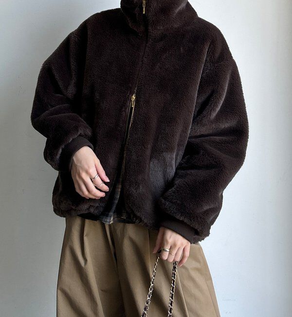  「【WEB限定】フェイクミンクスタンドファーブルゾン」|その他|