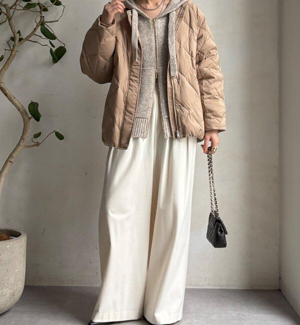  「ストレッチタフタ袖リブショートダウン」|その他|