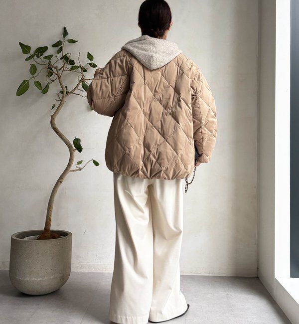  「ストレッチタフタ袖リブショートダウン」|その他|