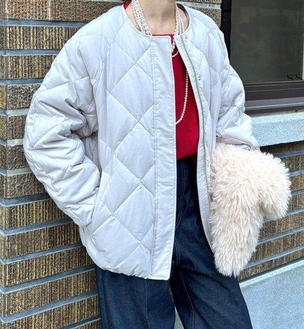  「ストレッチタフタ袖リブショートダウン」|その他|