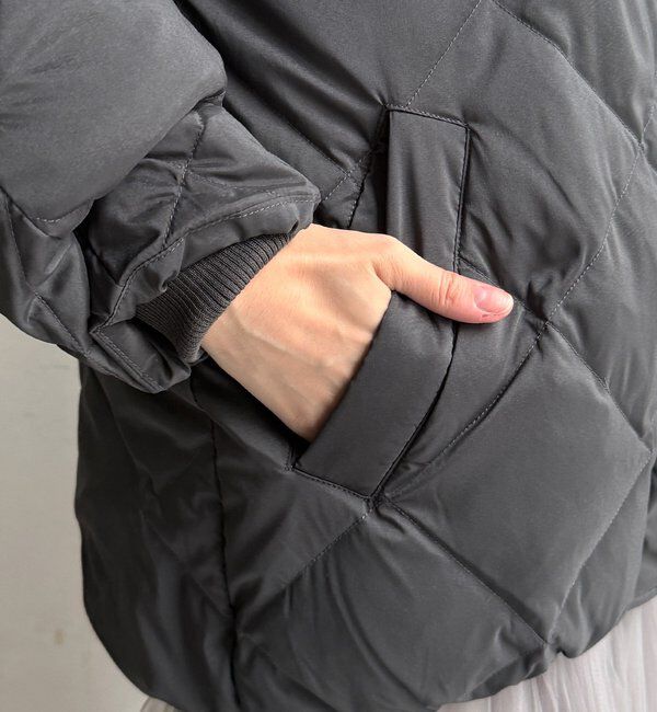  「ストレッチタフタ袖リブショートダウン」|その他|