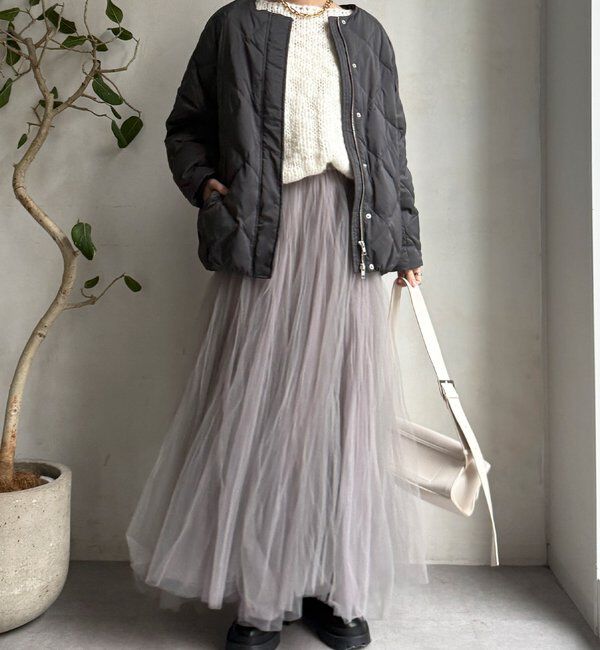  「ストレッチタフタ袖リブショートダウン」|その他|