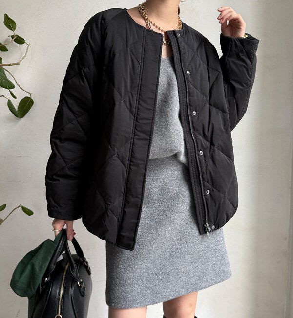  「ストレッチタフタ袖リブショートダウン」|その他|