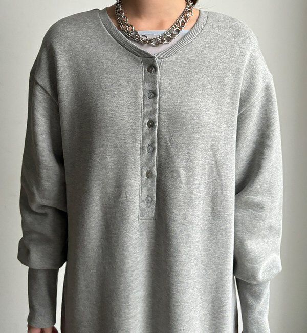  「裏毛裏起毛ヘンリーネックワンピース」|ワンピース|