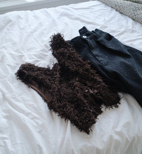  「【新色追加/前後2WAY】ファーショートベスト」|ベスト・ジレ|