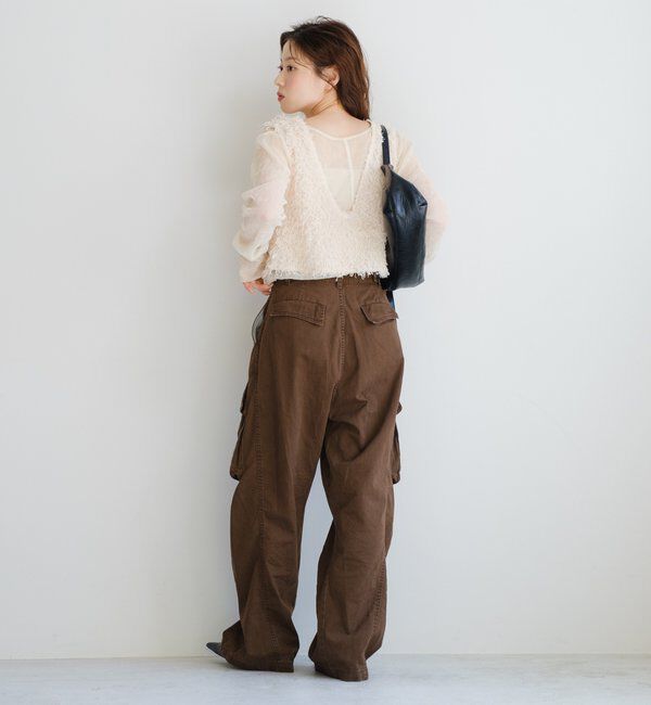  「【新色追加/前後2WAY】ファーショートベスト」|ベスト・ジレ|