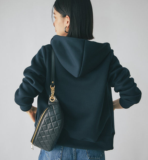  「【WEB限定/キレイめ上品】スポンジダンボールZIPパーカーカットソー」|パーカー|