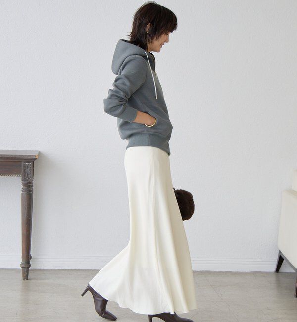  「【WEB限定/キレイめ上品】スポンジダンボールZIPパーカーカットソー」|パーカー|