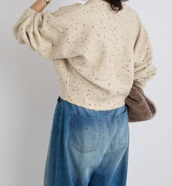  「【カーディガンとしても着れる】ショートZIPニット」|ニット・セーター|