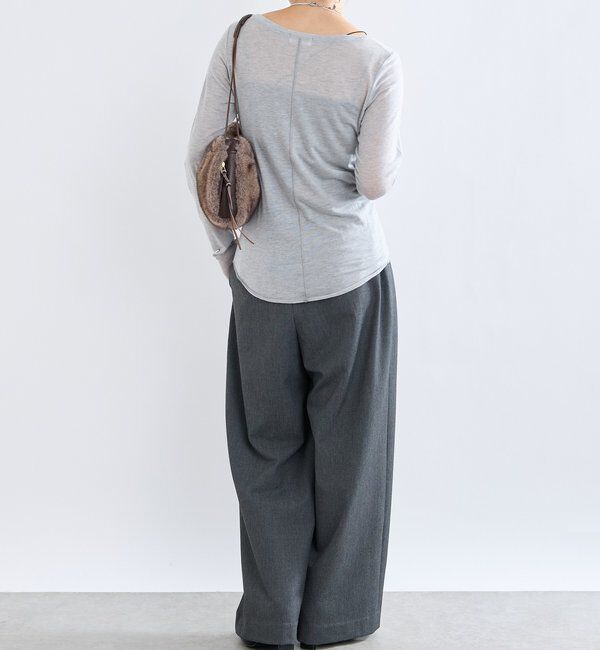  「【リバイバル/やわらかな肌触り】シルクカシミヤブレンドボートT」|Tシャツ・カットソー|