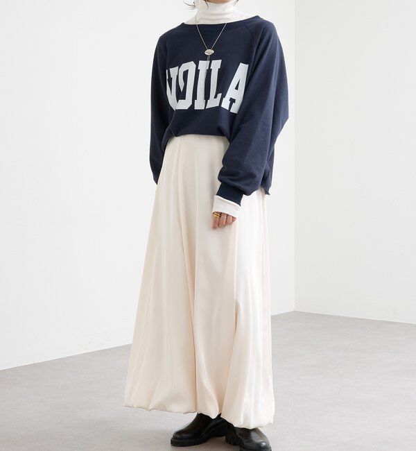  「【美シルエット】サテンバルーンスカート」|スカート|