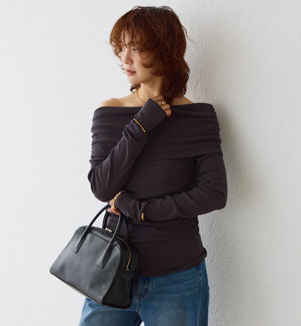  「【女性らしい抜け感】シアーテレコオフショルカットソー」|Tシャツ・カットソー|