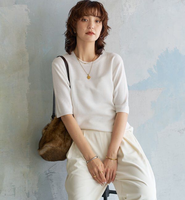  「【接触冷感】ゴブソデニットTee」|ニット・セーター|