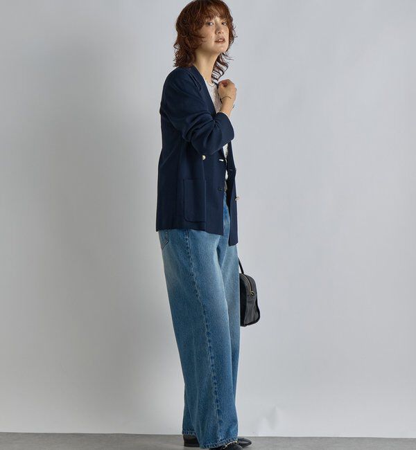  「【季節の変わり目に/接触冷感】ニットジャケット」|テーラードジャケット|