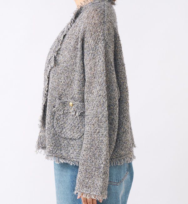  「【品のある着こなしに】リンクスツイードカーデ」|カーディガン|