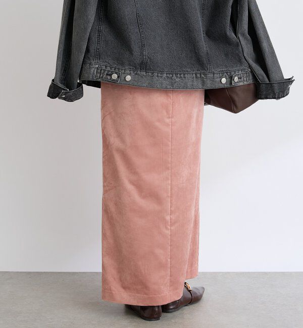  「【すっきり見えが叶う】ブラッシュドクロスIラインスカート」|スカート|