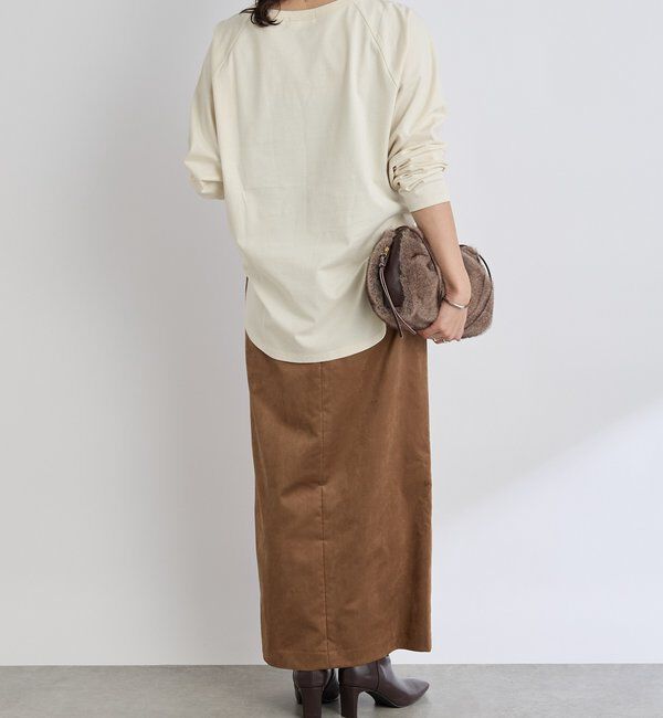  「【すっきり見えが叶う】ブラッシュドクロスIラインスカート」|スカート|