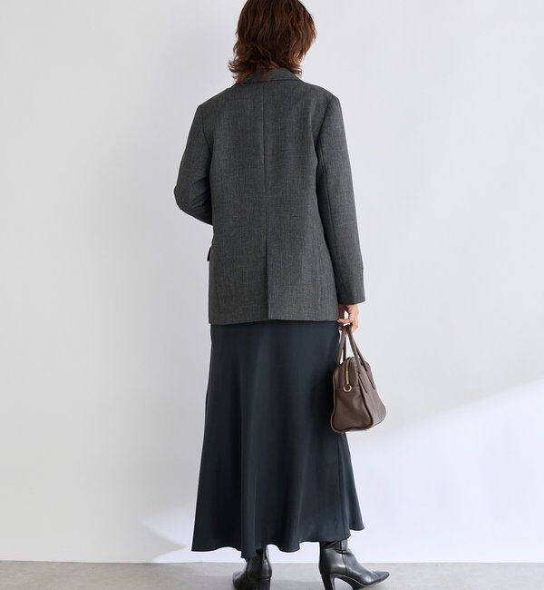  「【美シルエット】シャークスキンピークドラペルジャケット」|テーラードジャケット|