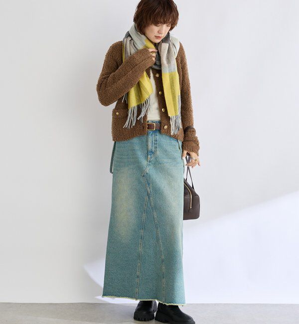  「【秋冬の差し色に】ウールカラーチェックストール」|ストール|