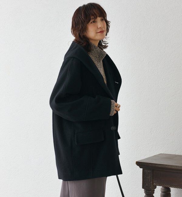  「【顔周り華やか】ビーバーフーディコート」|その他|