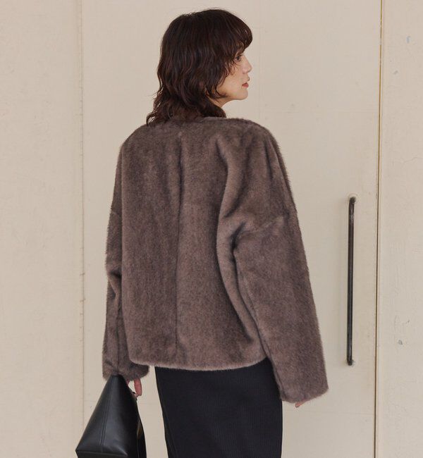  「【シーズンムード高まる】ミンクライクショートコート」|その他|